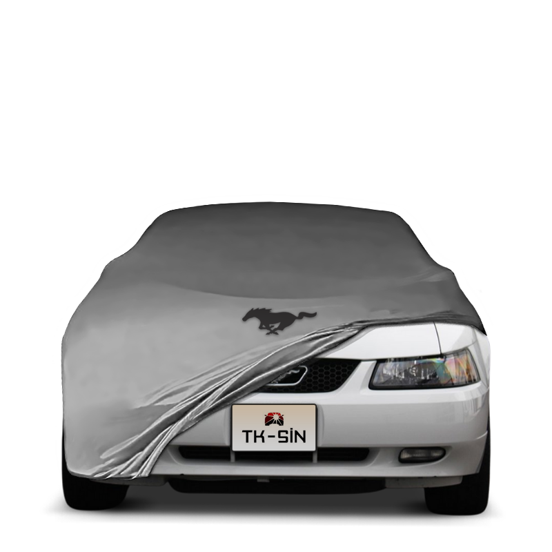 Indoor Autoabdeckung für Ford Mustang 4 (1993–2004) mit Logo – maßgeschneidert & atmungsaktiv
