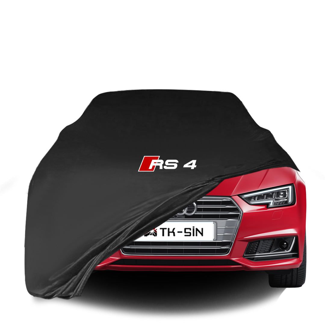 Indoor Autoabdeckung für RS4 – Audi A4 Avant B9 Stationwagon (2015–2018) mit Logo – atmungsaktiv & maßgeschneidert