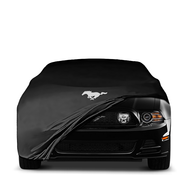 Indoor Autoabdeckung für Ford Mustang Cabrio 5 (2005–2014) mit Logo – maßgeschneidert & atmungsaktiv

