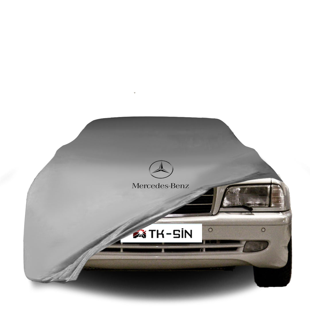 Indoor Autoabdeckung für Mercedes-Benz C-Klasse W202 Limousine (1993–2000) mit Logo – atmungsaktiv & maßgeschneidert

