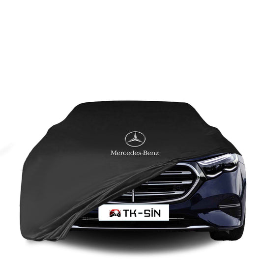 Indoor Autoabdeckung für Mercedes-Benz E-Klasse W214 (ab 2023) mit Logo – maßgeschneidert & atmungsaktiv

