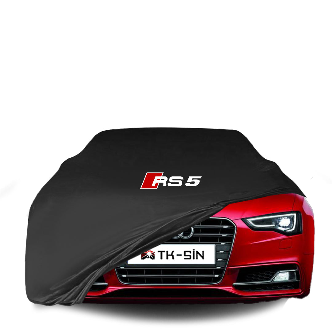 Maßgeschneiderte Indoor Autoabdeckung für RS5 – Audi A5 Cabrio / Coupé (2011–2016) mit Logo – atmungsaktiv & elastisch
